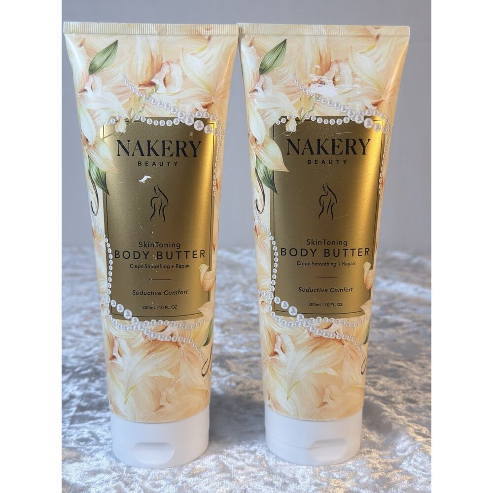 NAKERY Beauty Body Butter Set 2 Seductive Comfort 10oz Crepe Repair Sealed